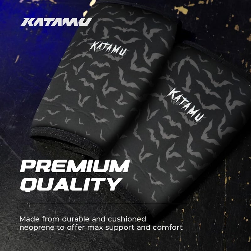 Katamu Premium Weightlifting, Powerlifting, Squats, Athletic and Fitness Knee Support Sleeve | Knee Sleeve for Men and Women | Batman, XL - Image 4